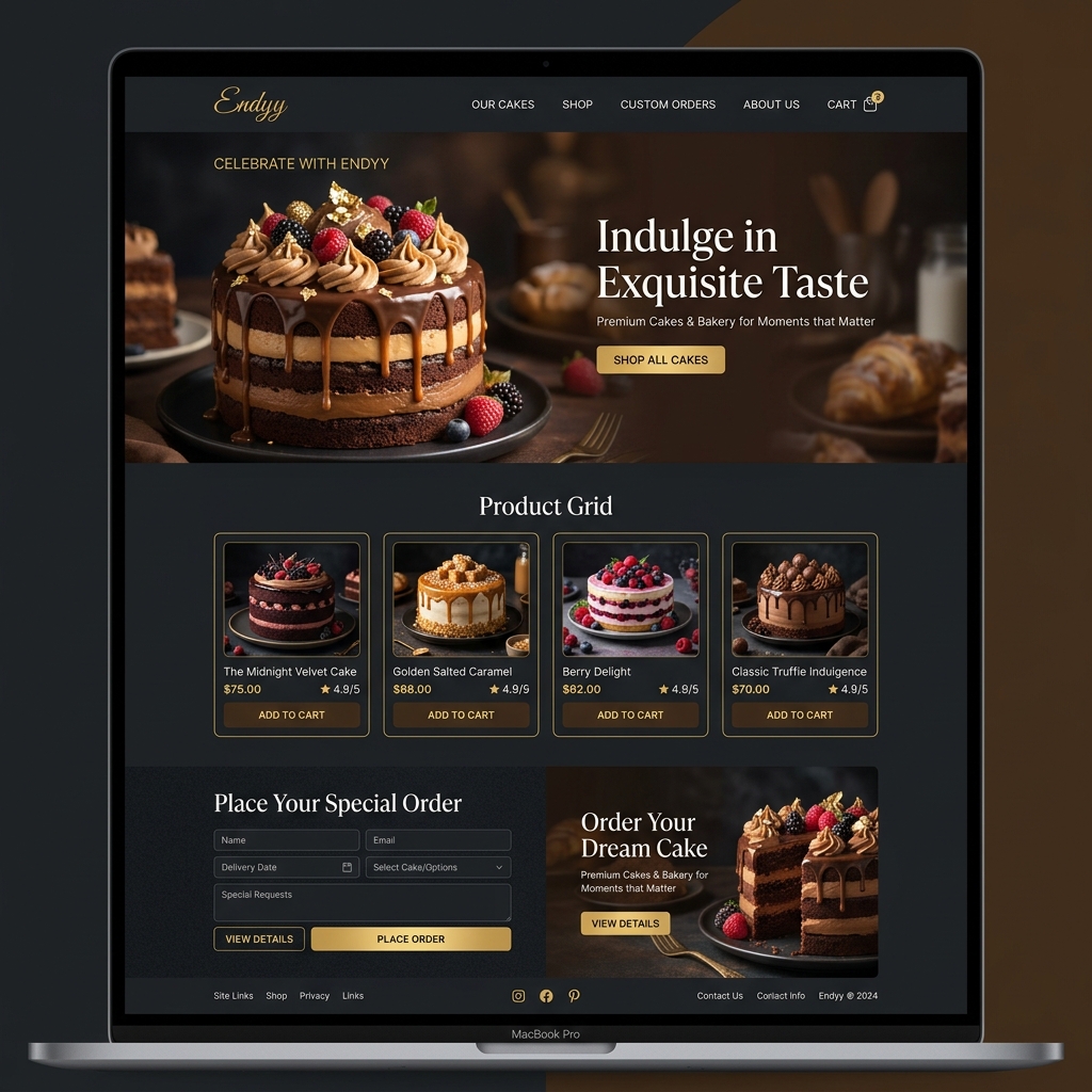 Endyy — Cakes and Bakes E-commerce